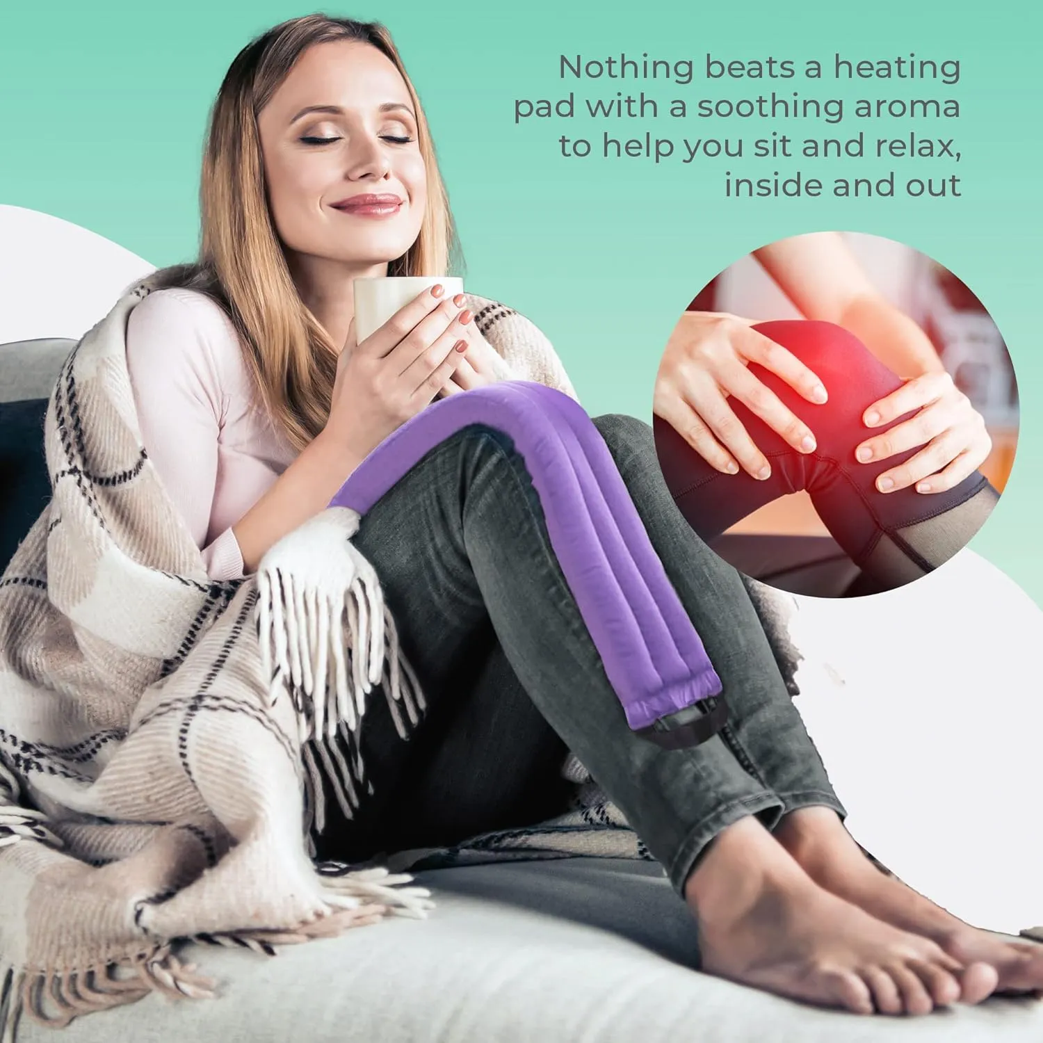 Microwavable Heating Pads for Lower Back, Neck, and Shoulder Pain Relief - Moist Microwave Heating Pad for Muscles and Joints - Microwave Hot Pack Heat Pad for Cramps -2 Pack Purple-Lavender Scent