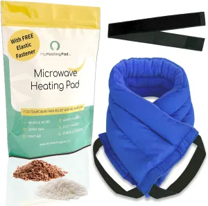 Microwavable Heating Pads for Lower Back, Neck, and Shoulder Pain Relief - Moist Microwave Heating Pad for Muscles and Joints - Microwave Hot Pack Heat Pad for Cramps (Multi Blue, 1)