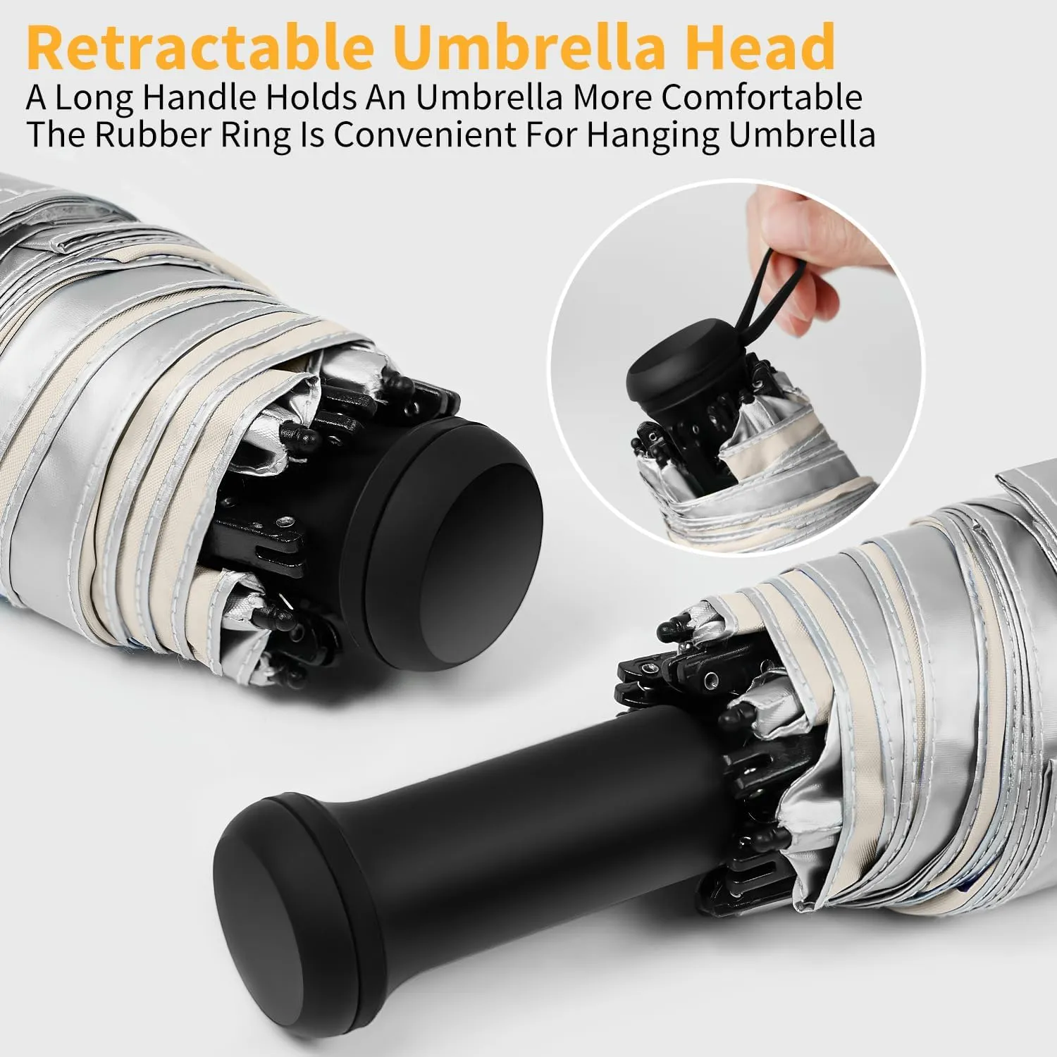 Mini Travel Umbrella - UPF 50  Sun Protection Compact Manual Open Small Sun Umbrella