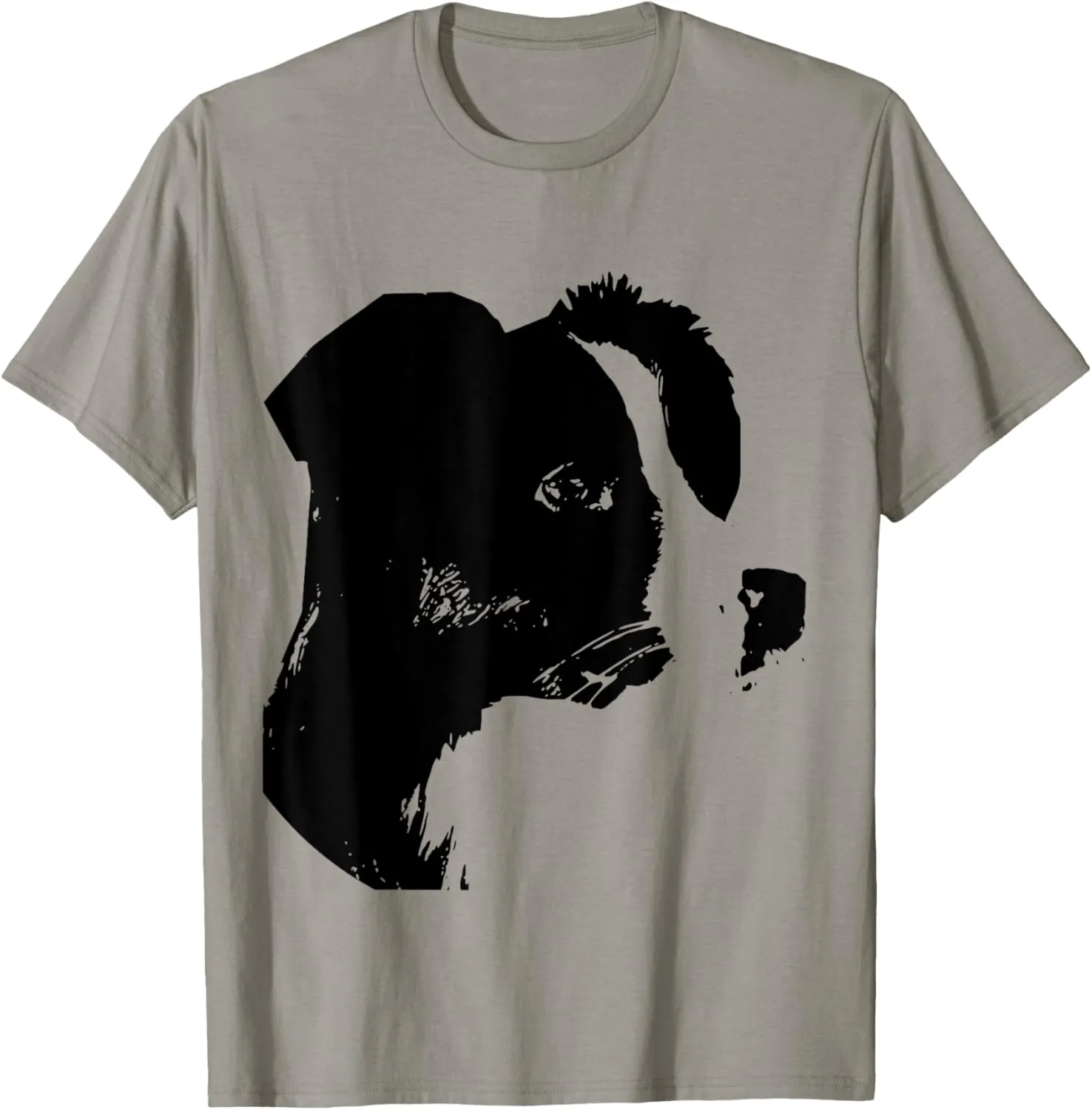 Minimalistic Border Collie Dog Profile T-Shirt