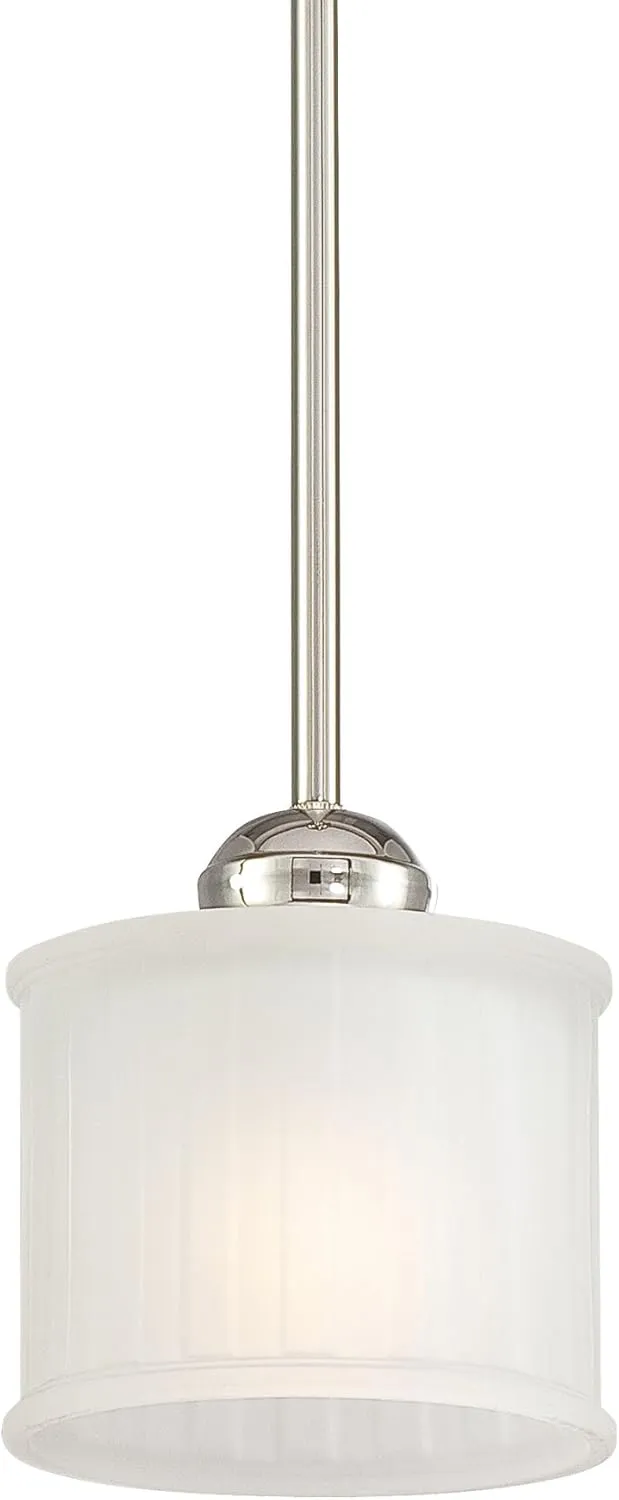 Minka Lavery Pendant Ceiling Lighting 1731-613, 1730 Series Mini Drum, 1 Light, 100 Watts, Polished Nickel