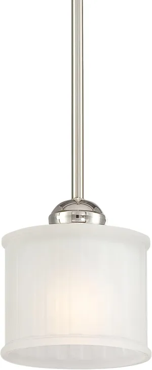 Minka Lavery Pendant Ceiling Lighting 1731-613, 1730 Series Mini Drum, 1 Light, 100 Watts, Polished Nickel