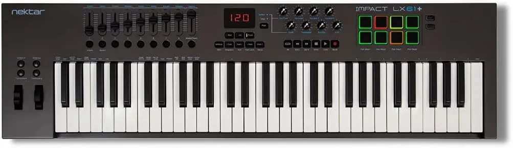 Nektar Impact LX61  Keyboard Controller, MultiColored,Dark Grey