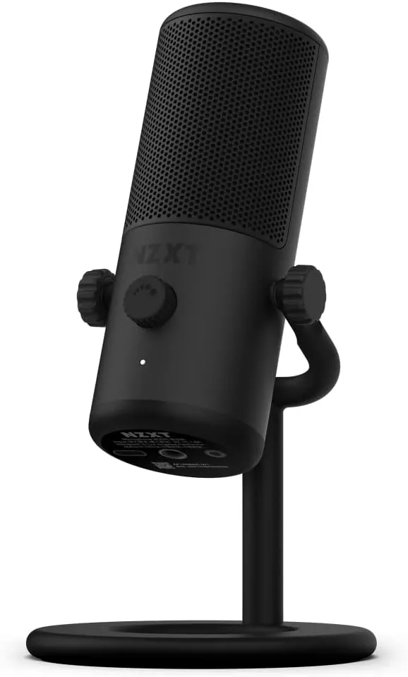 NZXT Capsule Mini - AP-WMMIC-B1 - USB Microphone – High Resolution – Cardioid Polar Pattern – Ideal for Streaming, Content Creation & Podcasting – Built-in Pop Filter – Adjustable Stand – Black