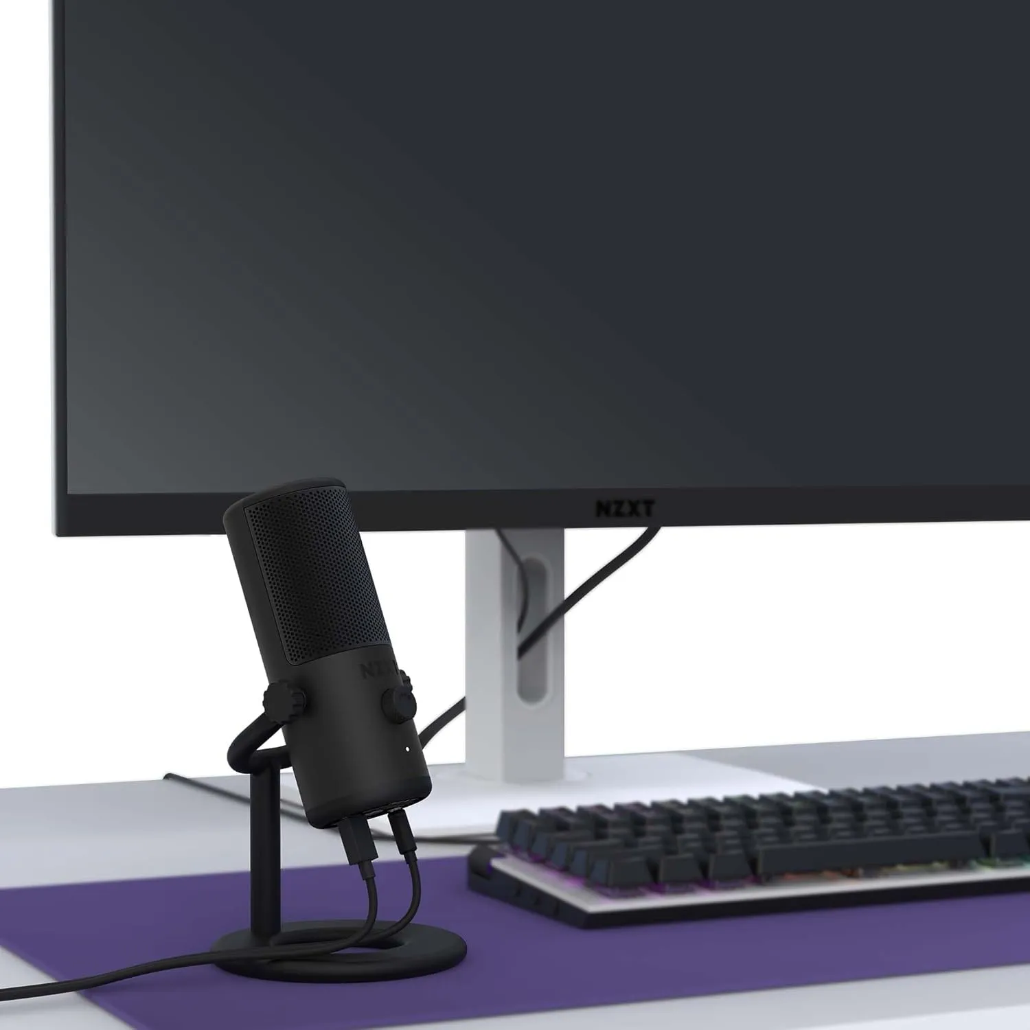 NZXT Capsule Mini - AP-WMMIC-B1 - USB Microphone – High Resolution – Cardioid Polar Pattern – Ideal for Streaming, Content Creation & Podcasting – Built-in Pop Filter – Adjustable Stand – Black