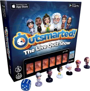 Outsmarted - The Live Quiz Show - 2025 Version - Remote Board Game - More than 10000 Multimedia Questions and Updates, Live TV Quiz Show, Family Game Night - Games for Adults, Teens and Kids - Ages 8 