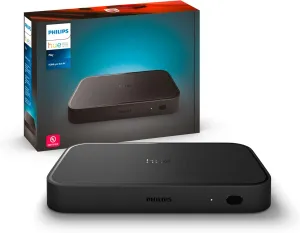 Philips Hue Play HDMI sync Box 8K - Syncs up to 10 Hue Lights with Your Video Games, Movies, and Music - Requires Hue Bridge - Supports Dolby Vision HDR10  - Control with Hue App