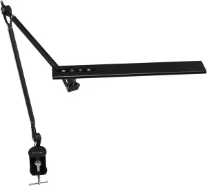 PHIVE ET-2 Desk Lamp, Architect Clamp on Desk Light, Eye-Caring Metal Swing Arm Workbench Lamp, 4 Color Modes, Dimmable Clamp on Task Light for Office, Reading, Drawing (Upgraded Version)