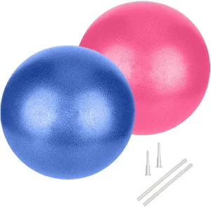 PL-SEB-025 SEB-PinkBlue 9 Inch Small Pilates Ball for Therapy Mini Workout Core Small Exercise