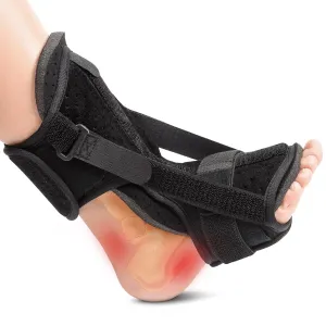 Plantar Fasciitis Night Splint: Upgraded Brace with Soft Memory Foam Pad | Ankle Brace for Plantar Fasciitis Relief Achilles Tendonitis Relief Foot Drop Heel Arch Pain Black