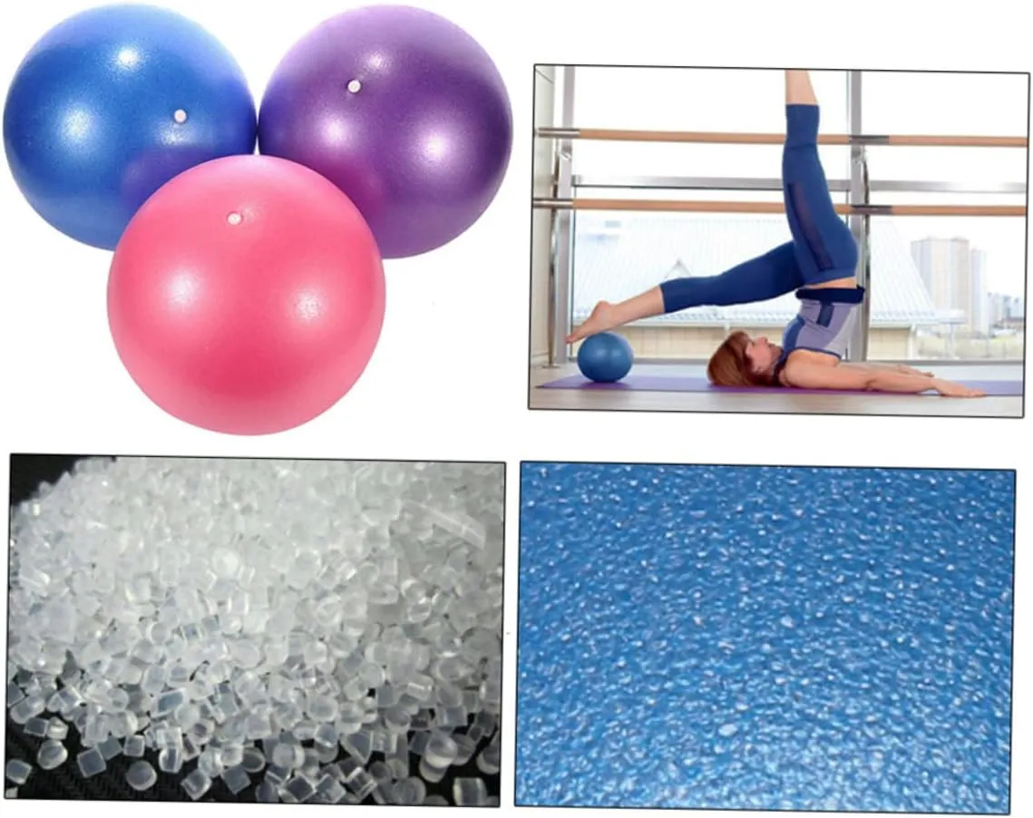 POPETPOP 2pcs Yoga Ball with Pump Pilates Ball Mini Exercise Ball