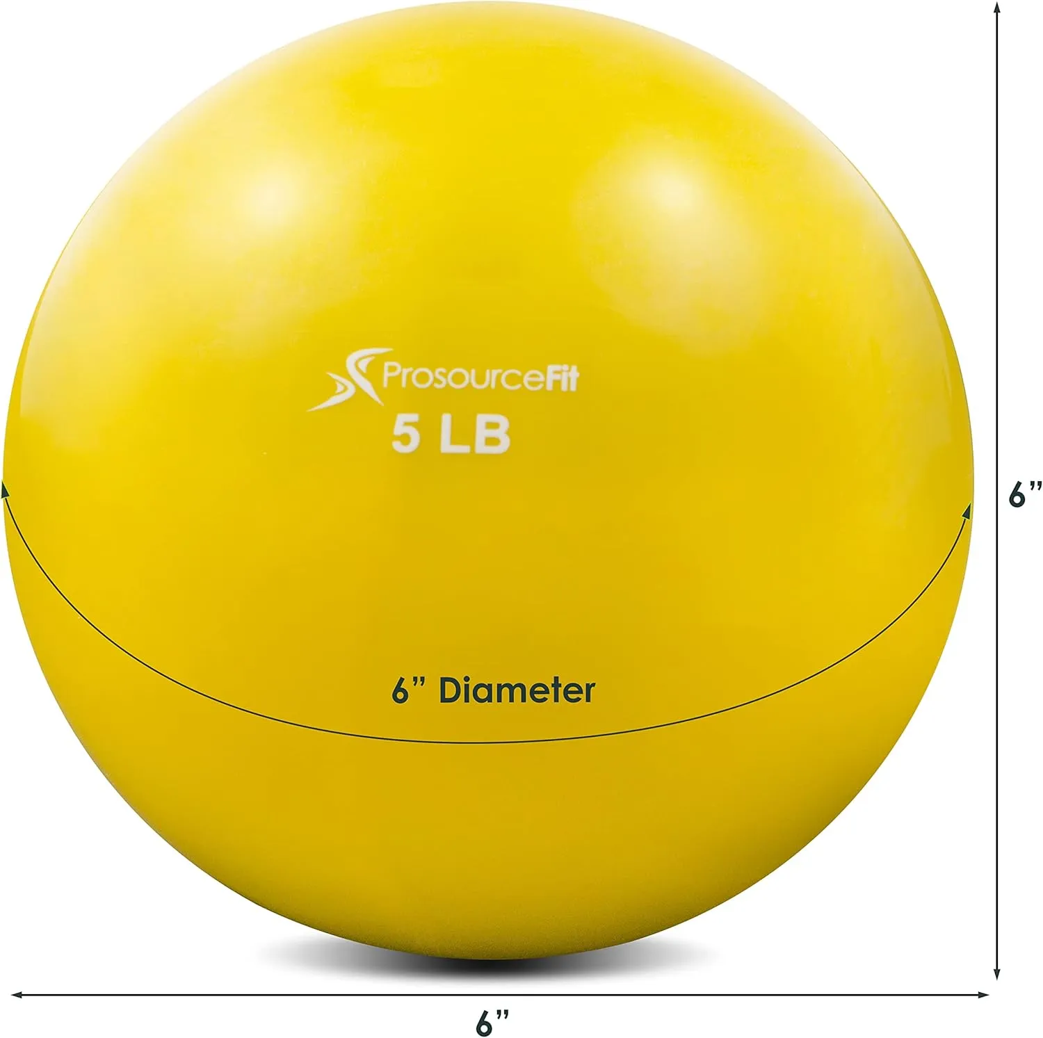ProsourceFit Weighted Toning Exercise Balls for Pilates, Yoga, Strength Training and Physical Therapy, 2 lb to 8 lb, Color Coded