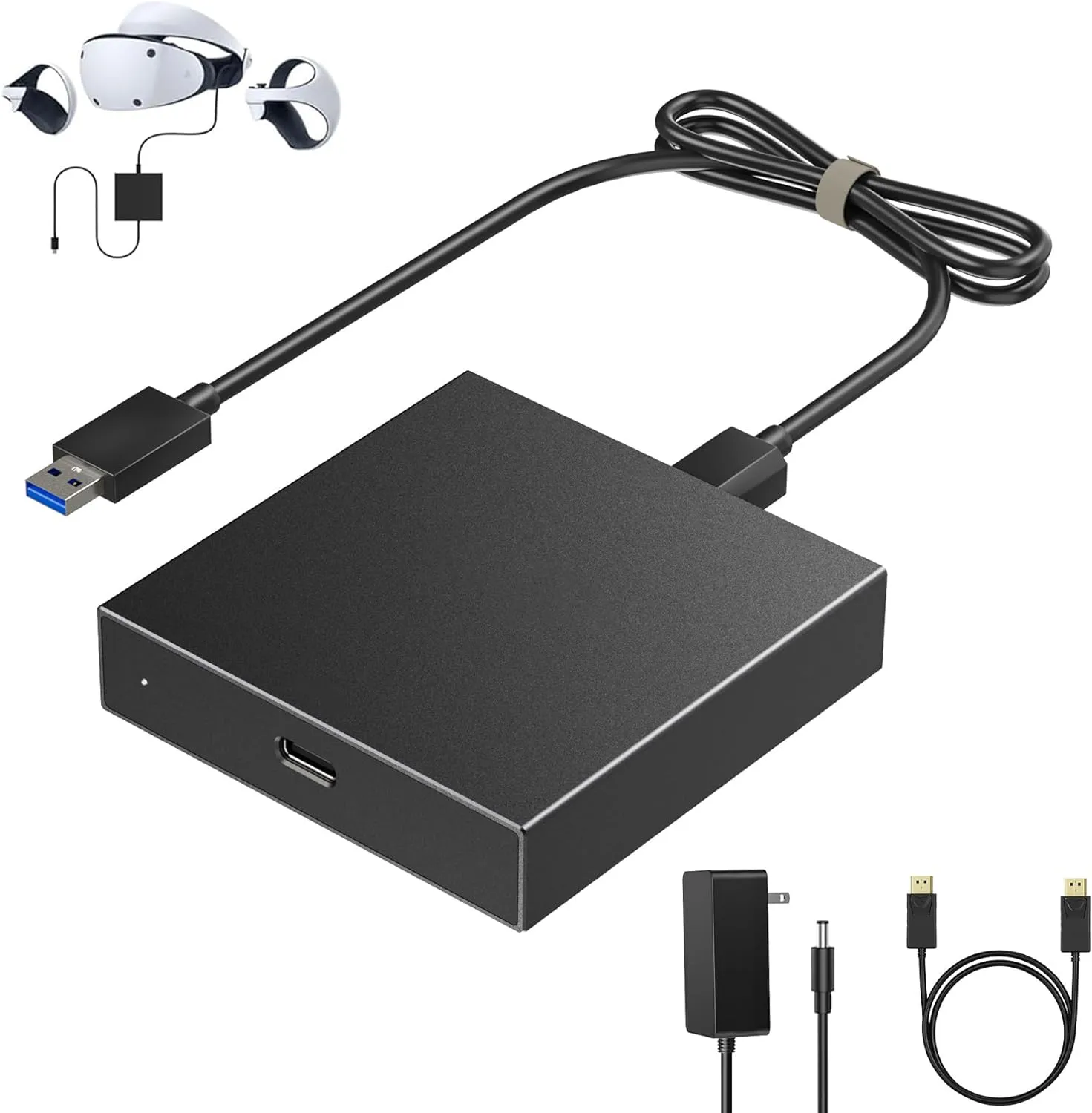 PSVR2 PC Adapter -Expanded Library of Games That can be Played on PS VR2,Includes: PSVR2 Accessories Kit, DP Cable