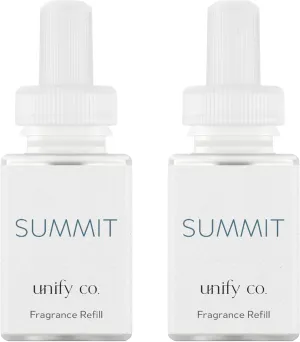 Pura & Unify Co. Home Scent Refill - Smart Home Air Diffuser Fragrance - Up to 120-Hours of Premium Fragrance per Refill - Clean & Safe Diffuser - Household Essential - 2 Pack, Summit