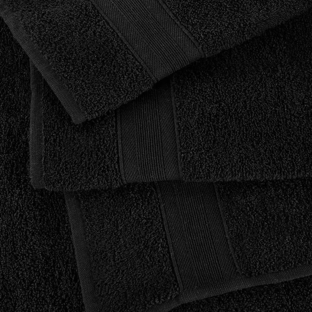 Quick-Dry, Soft & High Absorbent Bath Towels 27"x54" Cotton Turkish Bath Towel Set of 4 | Daily Use 100% Cotton Towels for Bathroom, Gym & More | Bathroom Towels Set (4 Pcs, Black)