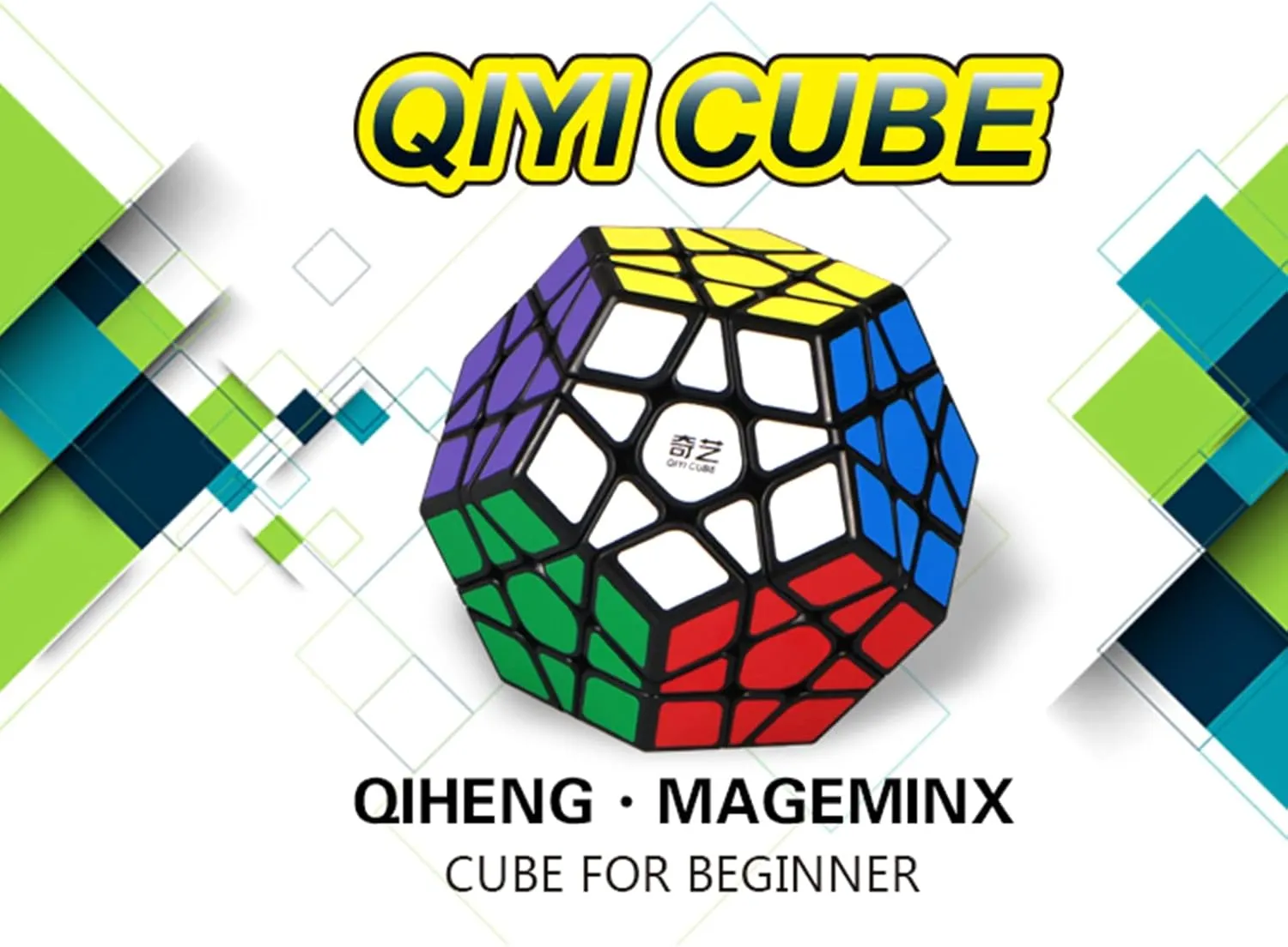 QYTOYS Toys Megaminx Speed Cube Puzzle Toy,Pentagonal Dodecahedron Magic Puzzle Toy,Brain Teaser QiHeng ABS Square Cube (Sticker 3X3)