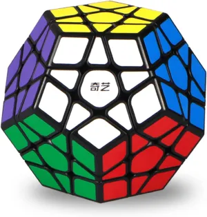 QYTOYS Toys Megaminx Speed Cube Puzzle Toy,Pentagonal Dodecahedron Magic Puzzle Toy,Brain Teaser QiHeng ABS Square Cube (Sticker 3X3)