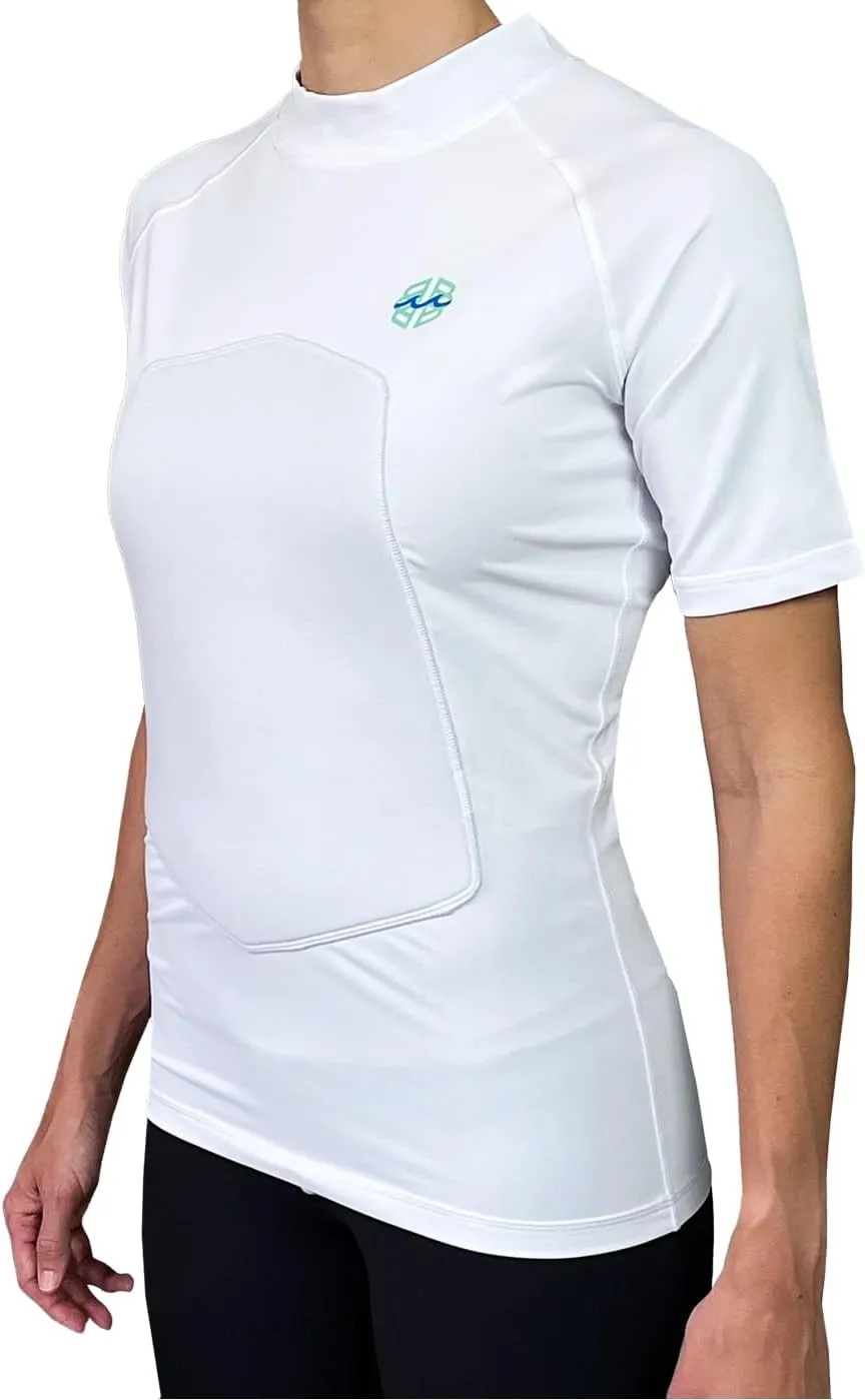 RIBBY SPF 50  5mm Padded Rash Guard for Surfing, Boogie, Scuba