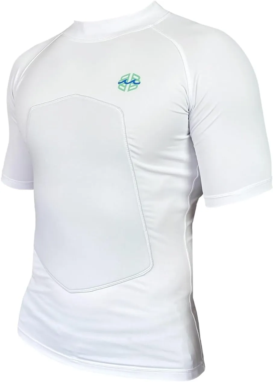 RIBBY SPF 50  5mm Padded Rash Guard for Surfing, Boogie, Scuba