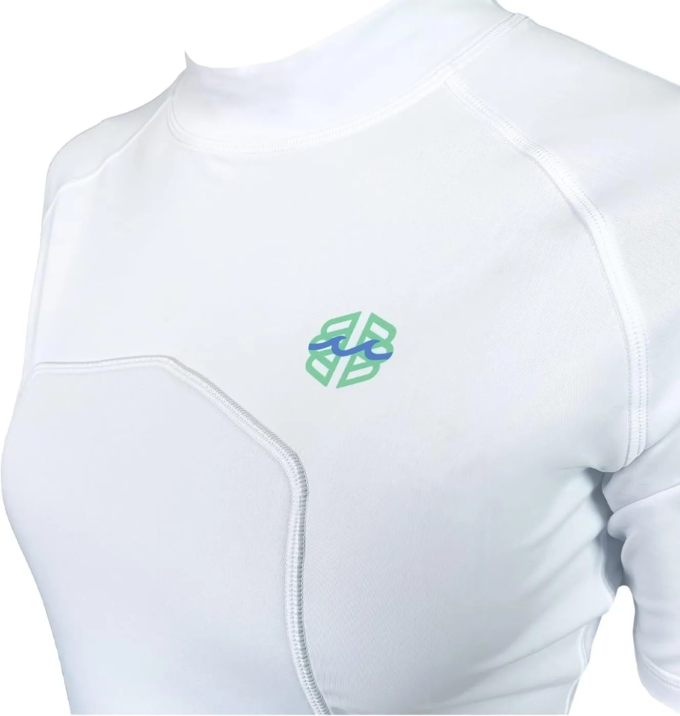RIBBY SPF 50  5mm Padded Rash Guard for Surfing, Boogie, Scuba