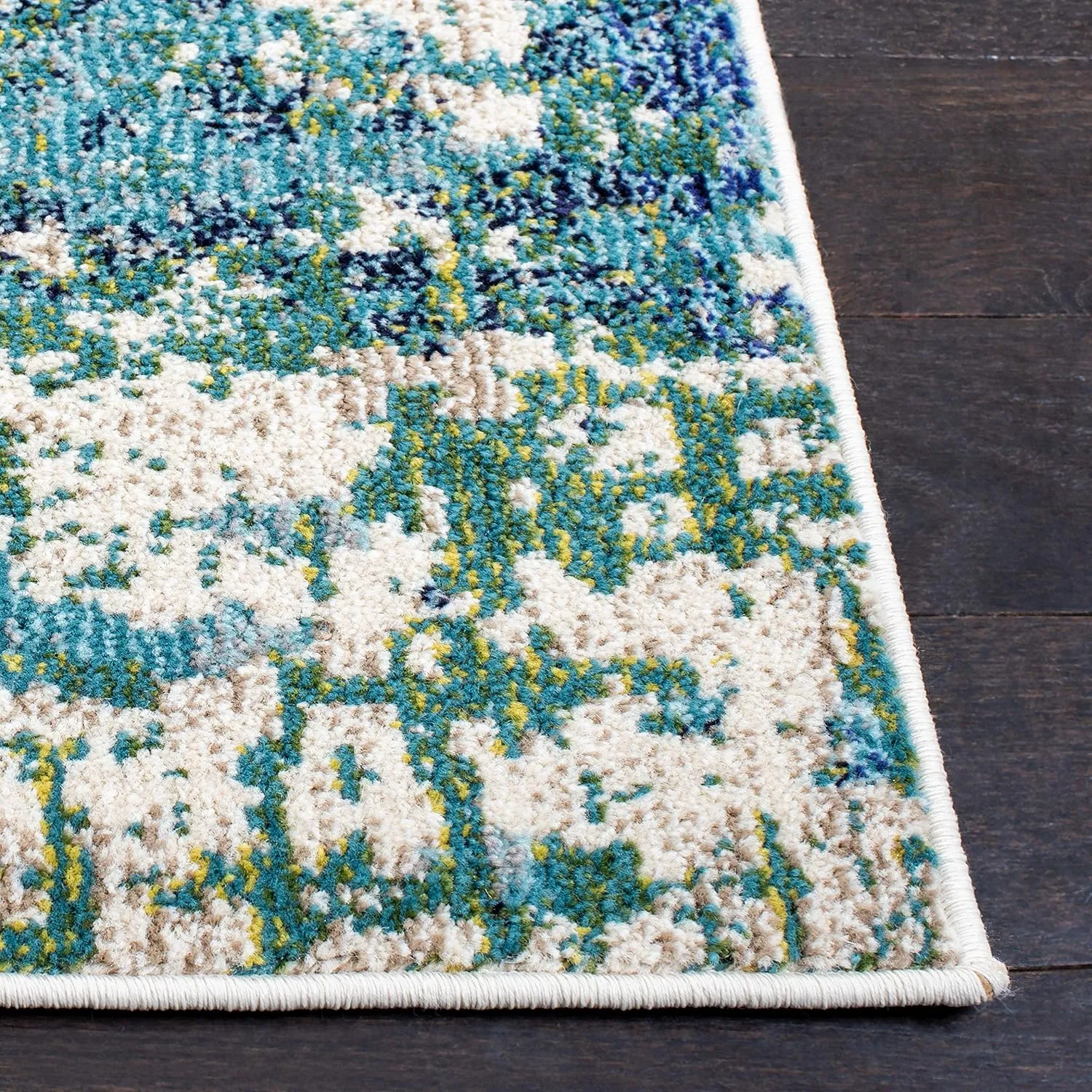 SAFAVIEH Area Rug 8x10 - Madison Collection - Large - Green & Turquoise, Modern Abstract Design, Non-Shedding & Easy Cleaning, Ideal for Living Room, Bedroom, Office, Dining Space (MAD471Y)