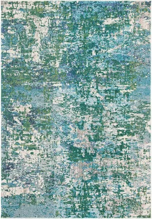 SAFAVIEH Area Rug 8x10 - Madison Collection - Large - Green & Turquoise, Modern Abstract Design, Non-Shedding & Easy Cleaning, Ideal for Living Room, Bedroom, Office, Dining Space (MAD471Y)