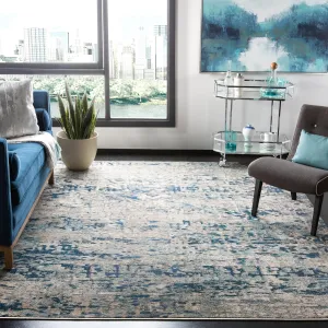 SAFAVIEH Area Rug 8x10 - Madison Collection - Large - Grey & Blue, Modern Abstract Design, Non-Shedding & Easy Cleaning, Ideal for Living Room, Bedroom, Office, Dining Space (MAD460K)