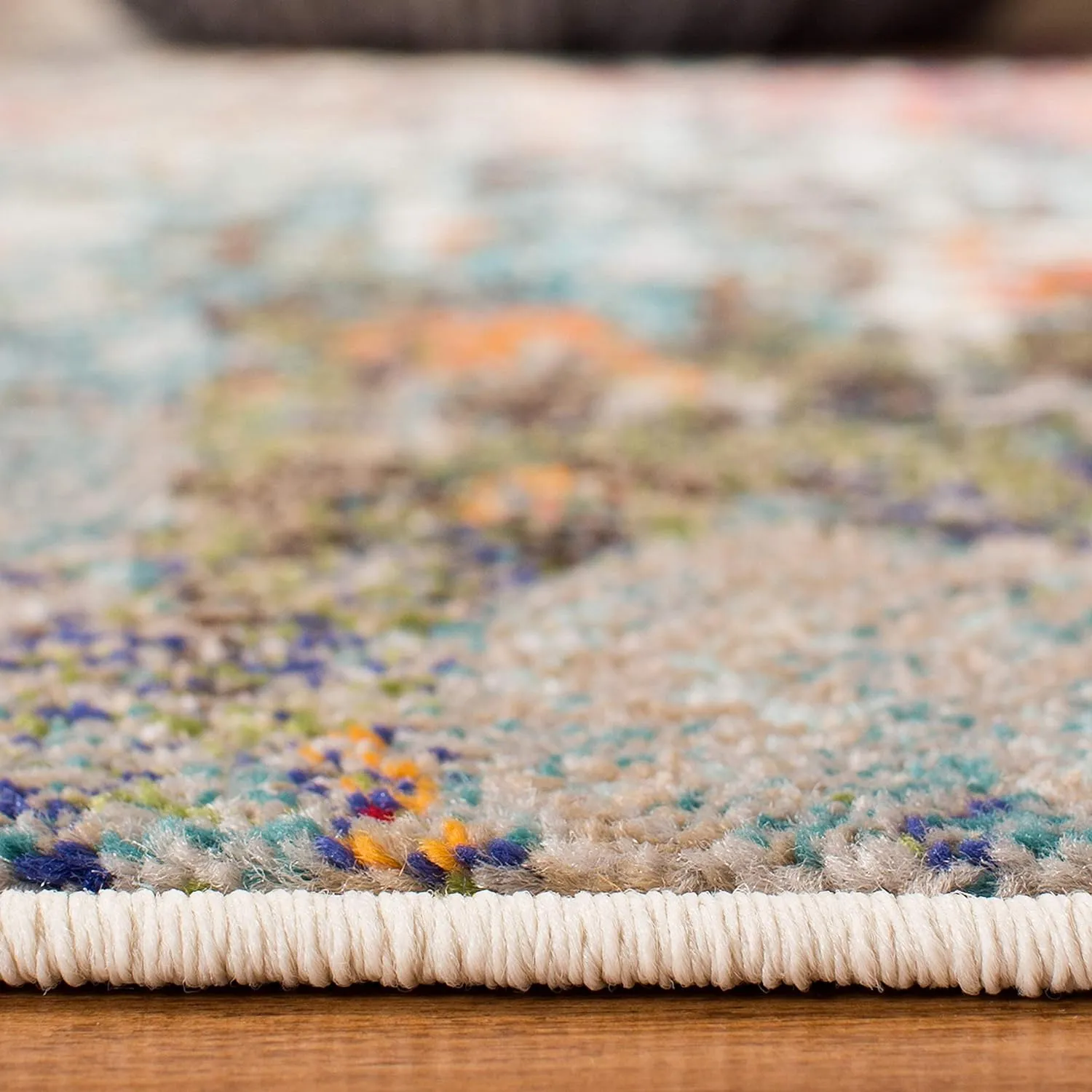SAFAVIEH Area Rug 8x10 - Madison Collection - Large - Grey & Blue, Modern Abstract Design, Non-Shedding & Easy Cleaning, Ideal for Living Room, Bedroom, Office, Dining Space (MAD471F)