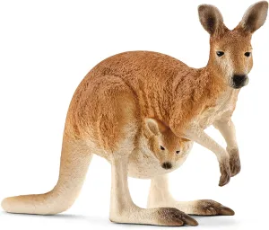 Schleich Wild Life Kangaroo Animal Figurine - Detailed Wild Animal Kangaroo Toy Figure, Durable for Education and Fun Play, Perfect for Boys and Girls, Gift for Kids Ages 3 