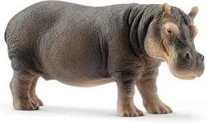Schleich Wild Life Realistic Detailed Hippopotamus Figurine - Wild Hippo Figurine Toy for Play and Education, Highly Durable and Detailed, for Boys and Girls, Gift for Kids Ages 3 