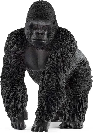 Schleich Wild Life Realistic Male Gorilla Animal Figurine - Authentic Detailed Wild Male Gorilla Toy for Boys and Girls Education Imagination and Play, Highly Durable Gift for Kids Ages 3 