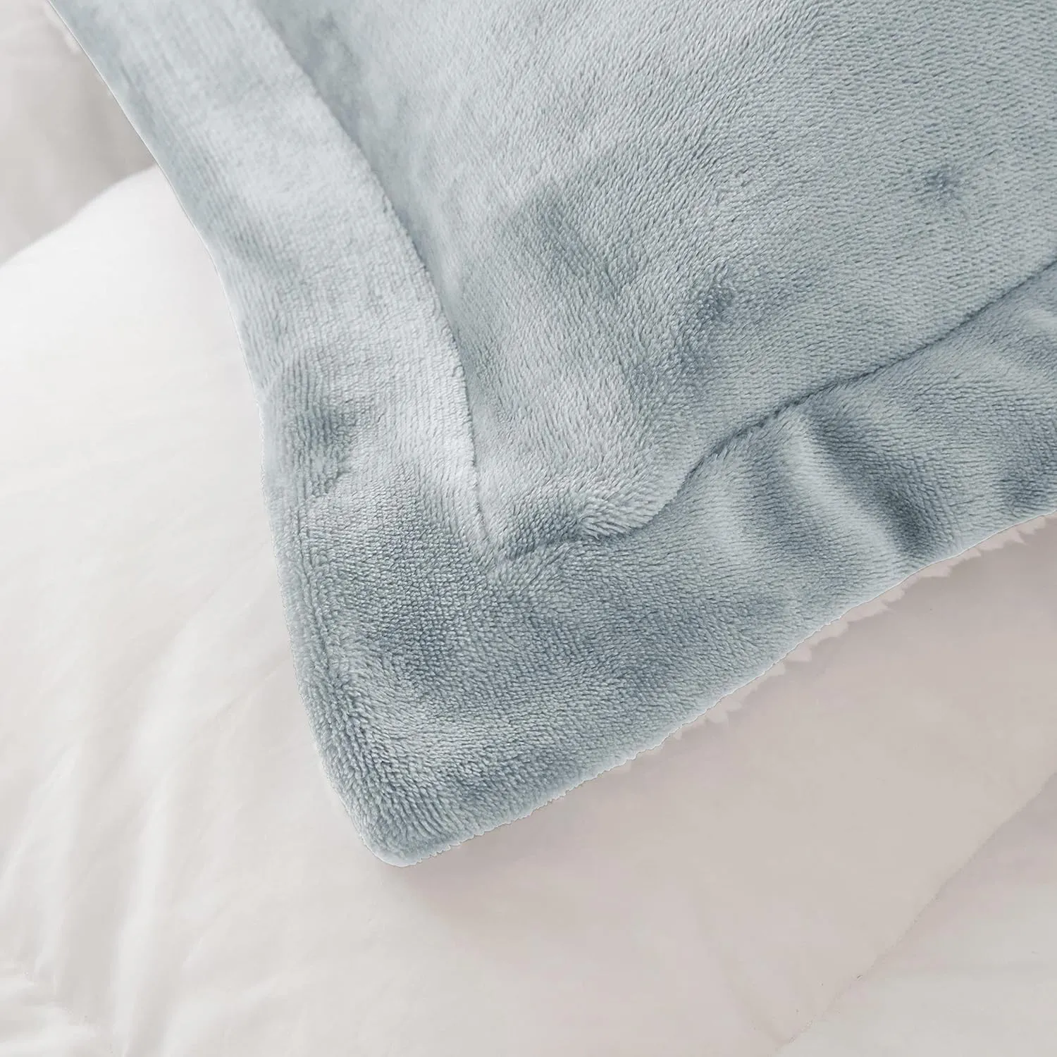 Seward Park Silver Grey Sherpa Comforter Set Full Queen Size, All Season Soft Warm Fleece Blanket, Winter Bedding Sets with 2 Pillow Shams
