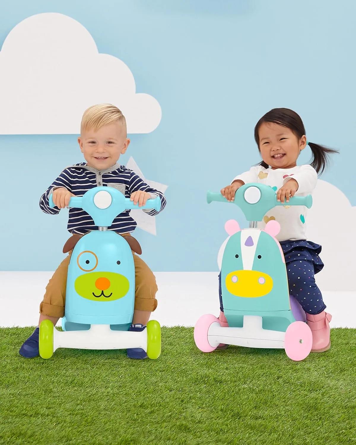 Skip Hop 3-in-1 Baby Activity Push Walker to Toddler Scooter, Zoo Dog