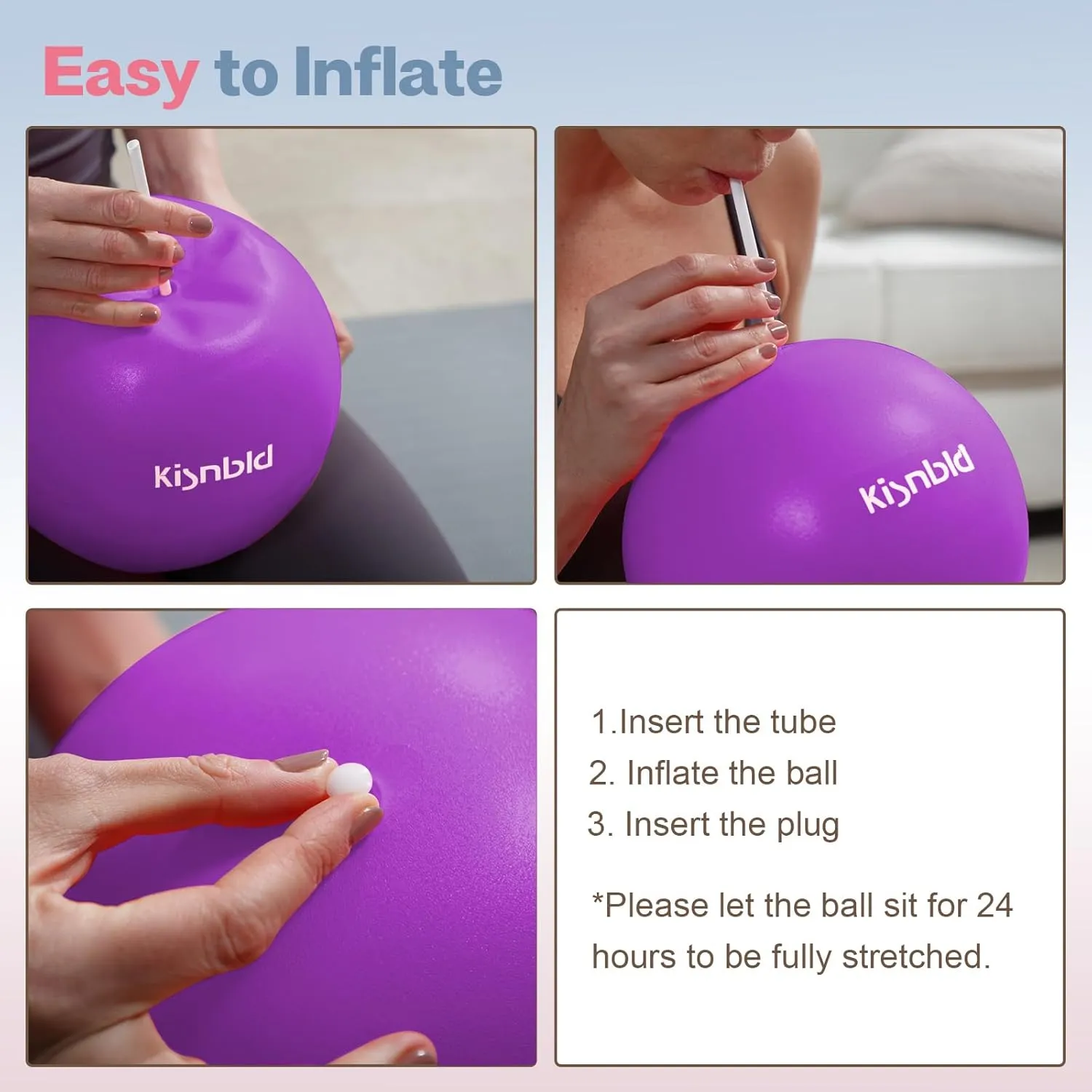 Small Exercise Ball, 9 Inch Mini Pilates Ball, Anti Burst and Slip Resistant Mini Yoga Ball for Stability, Fitness, Physical Therapy, Stretching & Core Strength Workout at Home Gym & Office