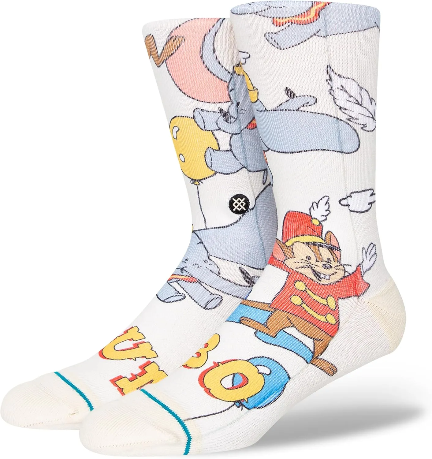 Stance Dumbo By Travis Crew Socks, Off White