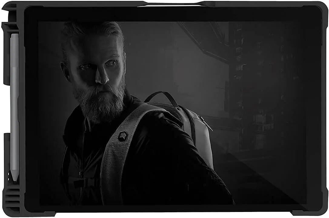 STM Dux Shell for Microsoft Surface Pro 4/5/6/7/7  - Durable Protective Case with Pen Storage - Black