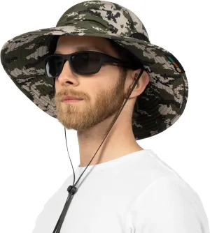 SUN CUBE Wide Brim Sun Hat Men Women, Fishing Hats Sun UV Protection, Mens Hiking Bucket Hat Safari Beach Boonie, UPF 50 