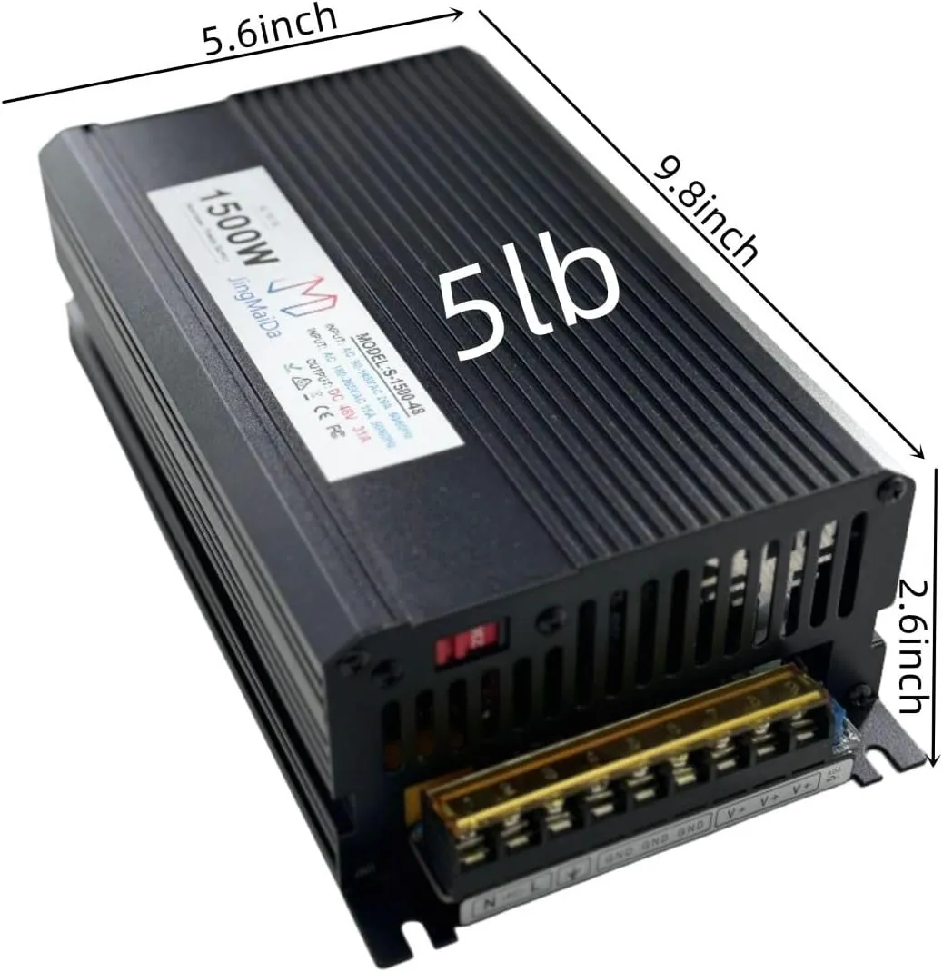 Switching Power Supply 1500W Power Adapter Driver Transformer AC 220V/110V DC 24V 62A SMPS for CCTV, Computer Project, 3D Printer, LED Strip Light, Router
