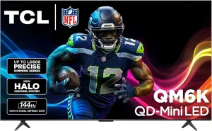 TCL 85-Inch QM6K QLED 4K Smart QD-Mini LED TV with Google TV (85QM6K, 2025 Model) Dolby Vision IQ, Dolby Atmos, HDR, Game Accelerator up to 288Hz, Voice Remote, Works with Alexa, Streaming Television