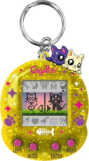 Top Secret Toys Giga Pet Virtual Pet for Kids Ages 5 and Up, 90s Throwback, 2-in-1 StarCat & CompuKitty, 25th Anniversary Edition Upgraded Collector’s Edition, Kids Learn to Take Care of a Pet