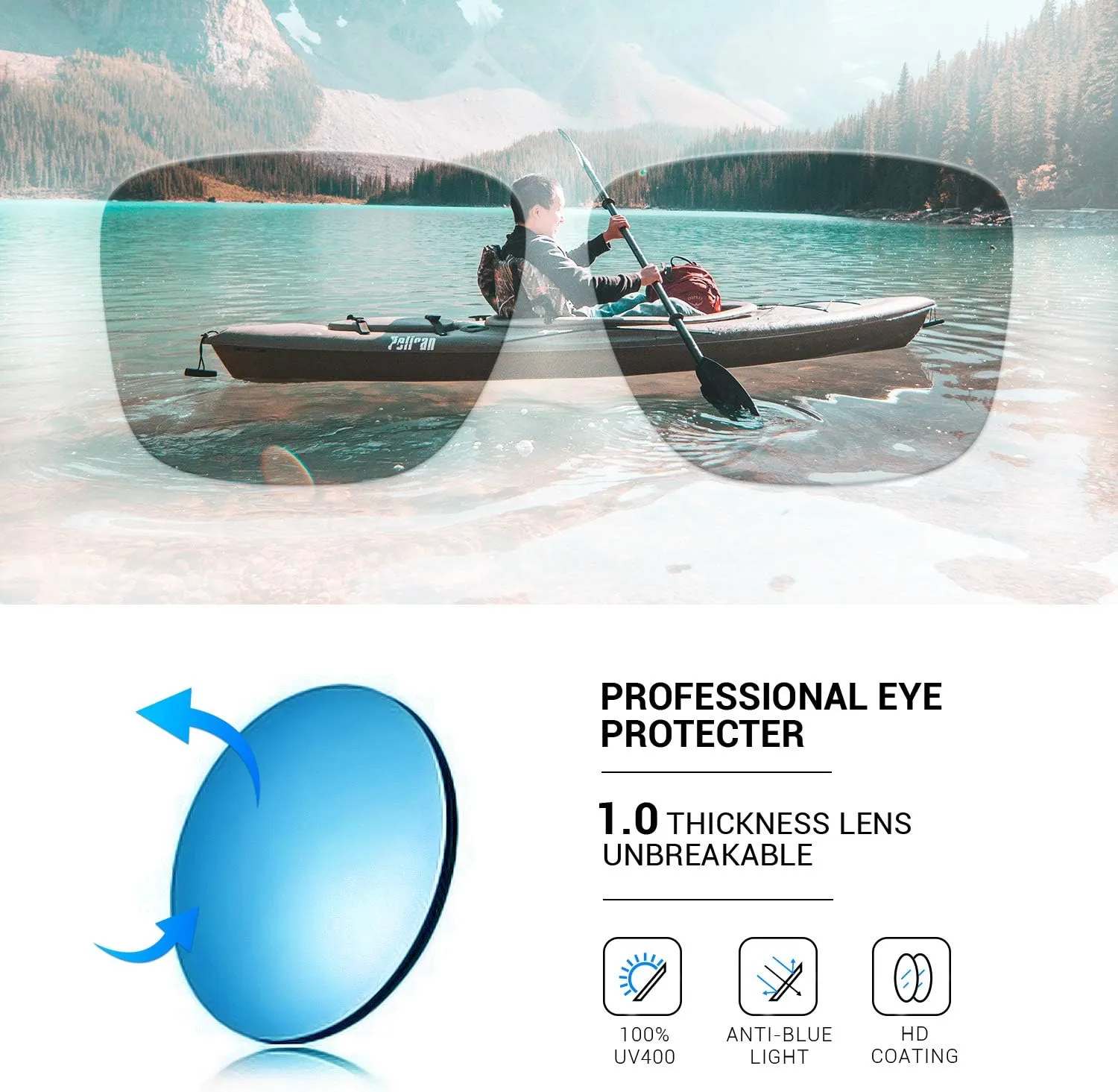 TOREGE Sports Polarized Sunglasses for Men Women Flexible Frame Cycling Running Driving Fishing Mountaineering TR24