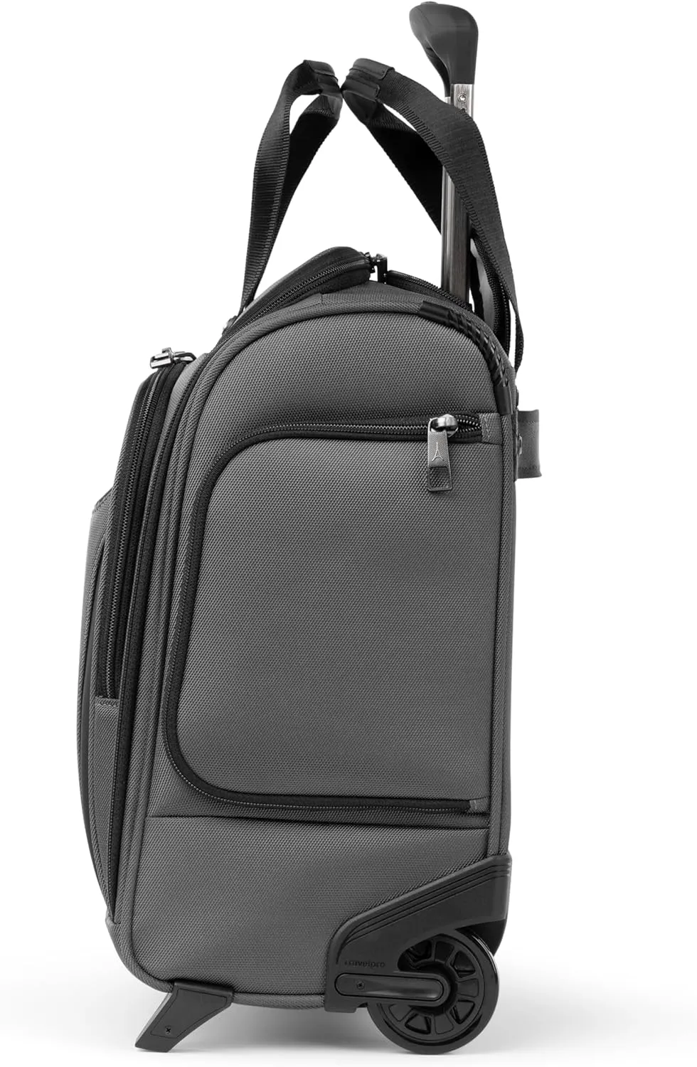 Travelpro Crew Classic Lightweight Softside Luggage, Rolling Underseat Carry on Bag, 14" Laptop or Tablet Sleeve, Men and Women, 17-Inch, Titanium Grey