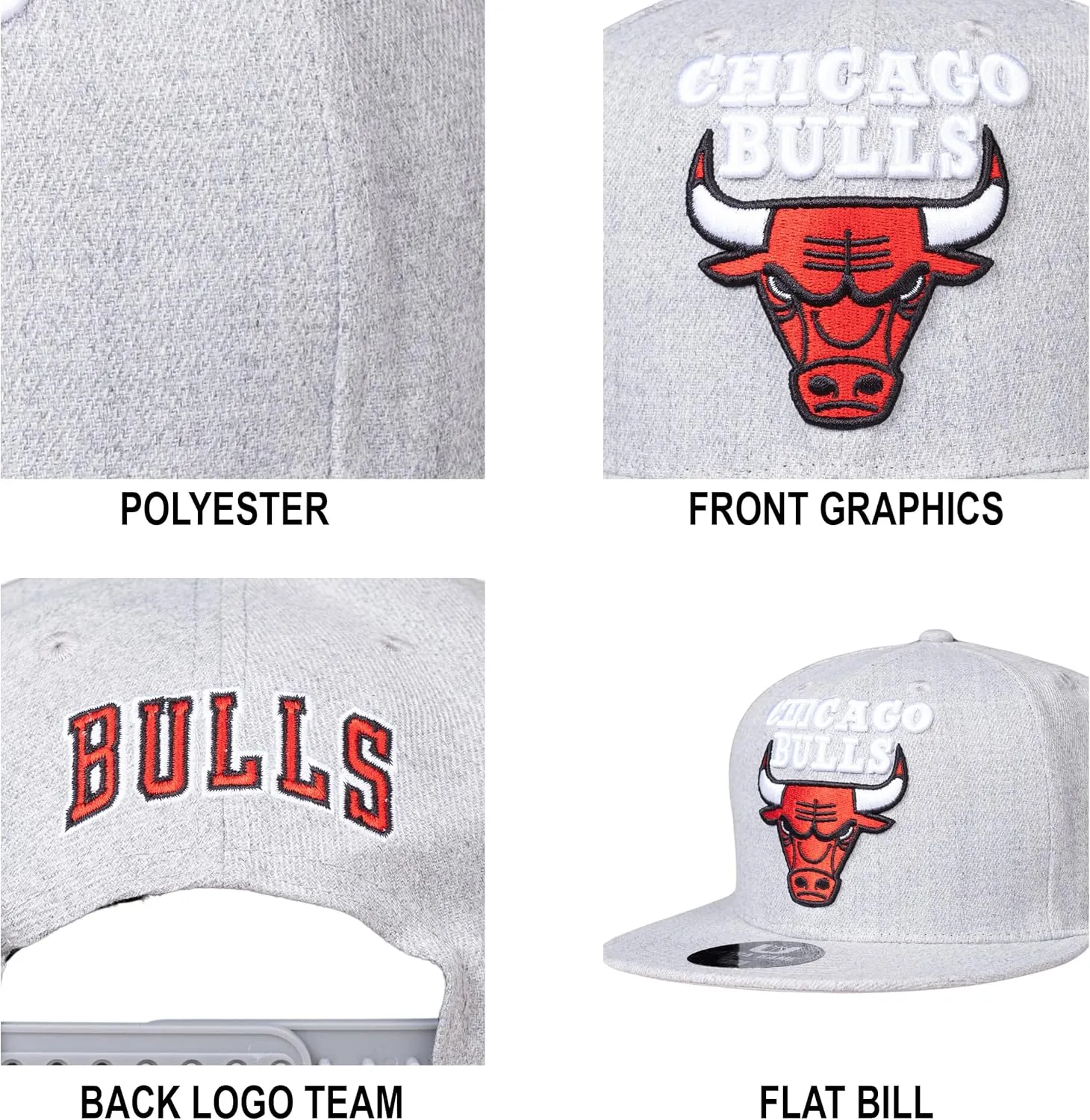 Ultra Game Men's NBA Official Twill Snap Back Ultimate Baseball Cap Hat