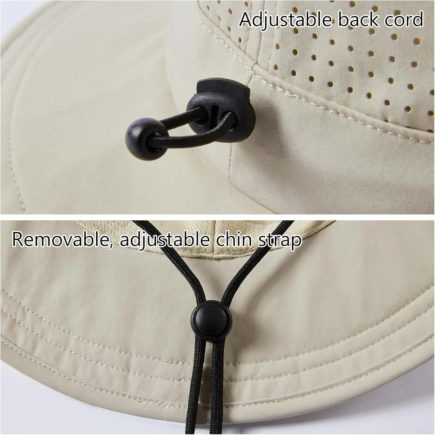 UPF 50  Bucket Sun Hat with Laser Perforated Mesh Cooling Adjustable Breathable Lightweight for Outdoor Men Women