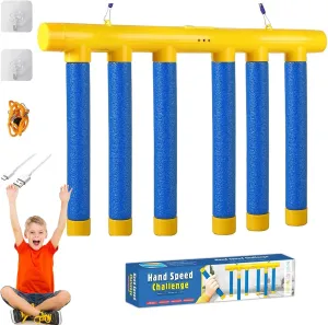 Upgrade Reflex Challenge Game, Hand Eye Coordination Training Reaction Training Toy, Catch All Drop Sticks Game, Adjustable Speed