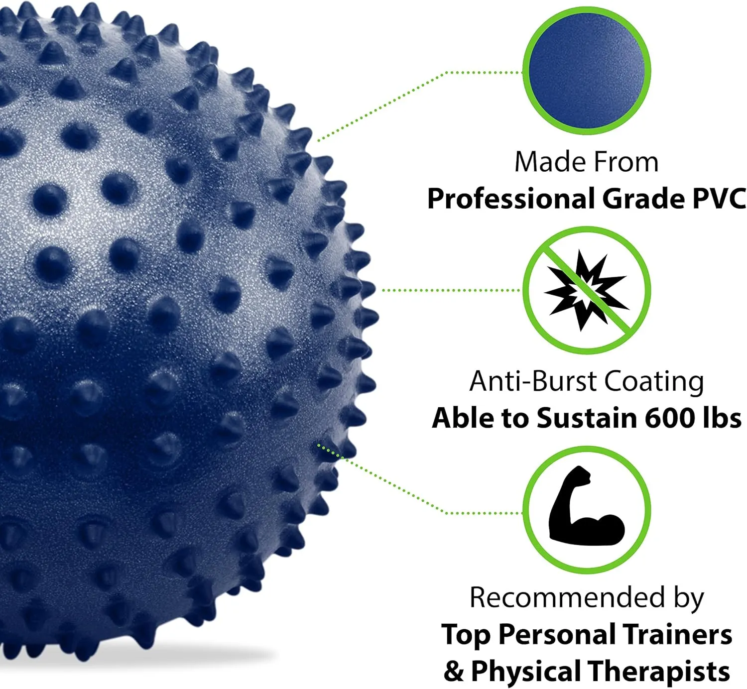 URBNFit Small Exercise Ball - 9-inch Mini Pilates Ball with Fitness Guide for Yoga, Barre, Physical Therapy, Stretching & Core Stability Workout
