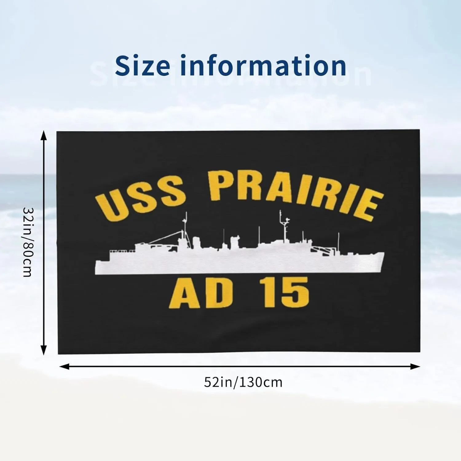 USS Prairie Ad 15 Bath Towels, Super Absorbent Compact Quick Dry Lightweight Towels Perfect for Gym Travel Camp Pool 32" X52in