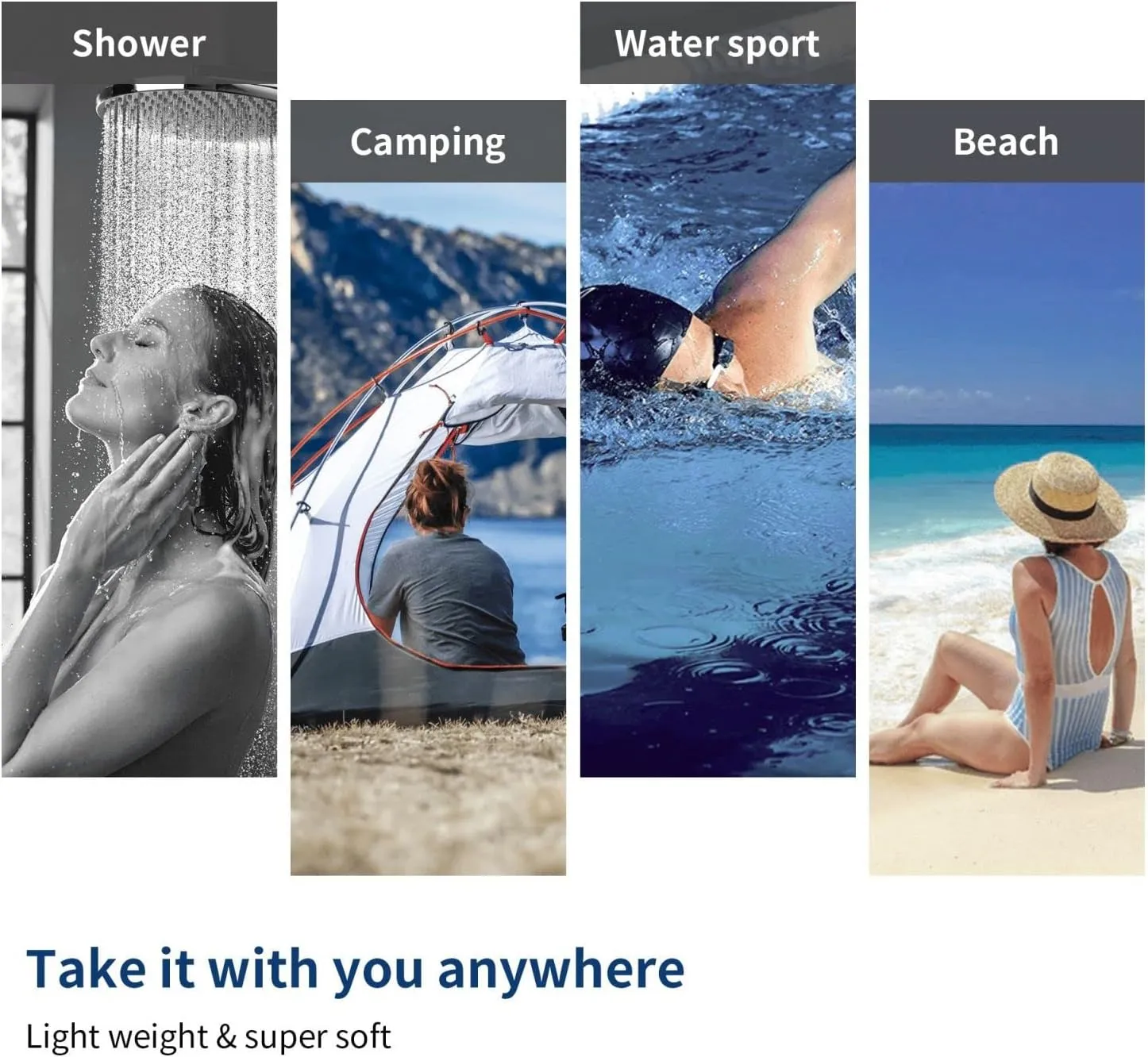 USS Prairie Ad 15 Bath Towels, Super Absorbent Compact Quick Dry Lightweight Towels Perfect for Gym Travel Camp Pool 32" X52in