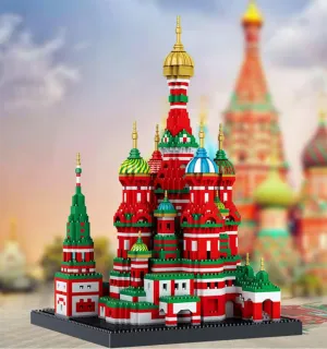 Uvini Adult Building Block Set, Saint Basil's Cathedral Architecture Model Micro Mini Blocks, Famous Landmark Architecture Collection, Educational Mini Blocks, 4300 PCS