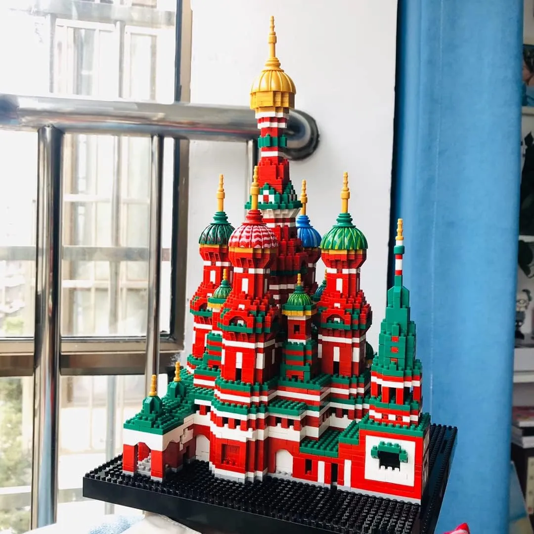 Uvini Adult Building Block Set, Saint Basil's Cathedral Architecture Model Micro Mini Blocks, Famous Landmark Architecture Collection, Educational Mini Blocks, 4300 PCS